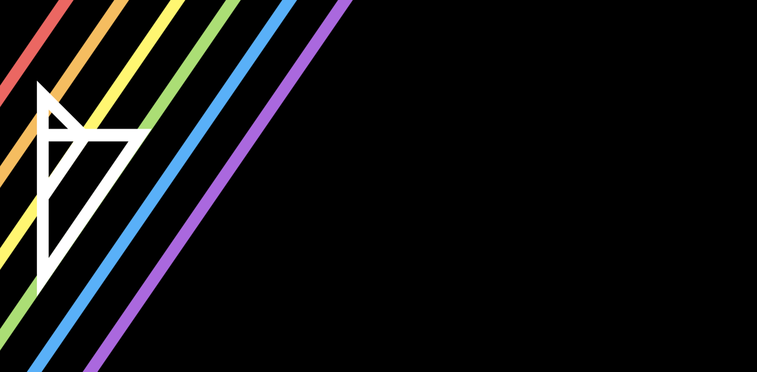 The Severn Bronies logo set against a black background, with six narrow stripes of red, orange, yellow, green, blue and purple.